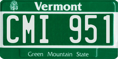 VT license plate CMI951