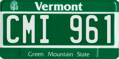 VT license plate CMI961