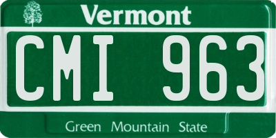 VT license plate CMI963