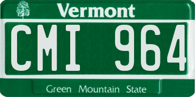 VT license plate CMI964