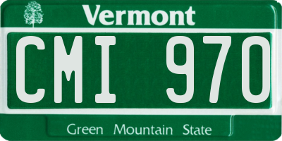 VT license plate CMI970