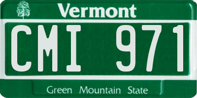 VT license plate CMI971