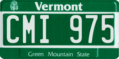 VT license plate CMI975