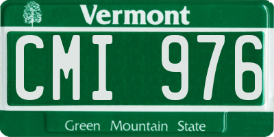 VT license plate CMI976