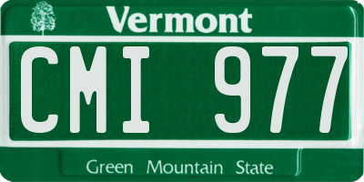 VT license plate CMI977