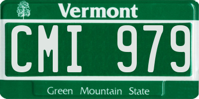 VT license plate CMI979