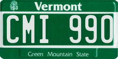 VT license plate CMI990