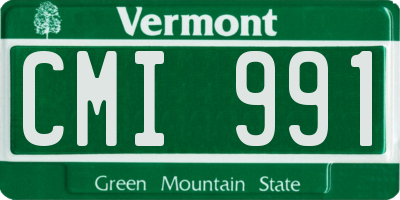 VT license plate CMI991
