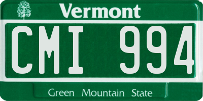 VT license plate CMI994