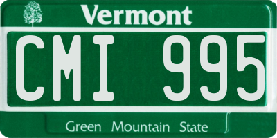 VT license plate CMI995