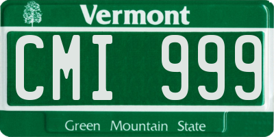 VT license plate CMI999