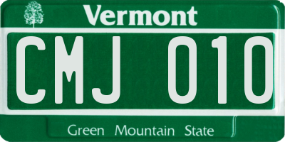 VT license plate CMJ010