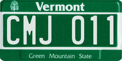 VT license plate CMJ011