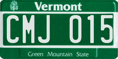 VT license plate CMJ015