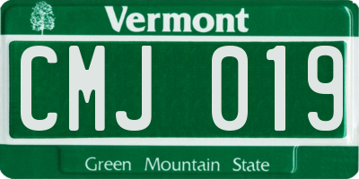 VT license plate CMJ019