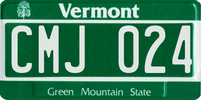 VT license plate CMJ024