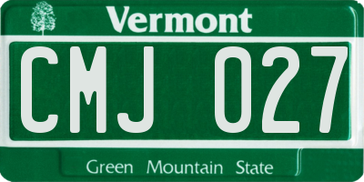 VT license plate CMJ027