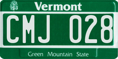 VT license plate CMJ028