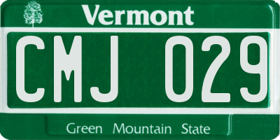 VT license plate CMJ029