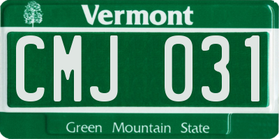 VT license plate CMJ031