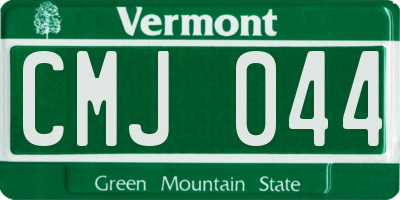 VT license plate CMJ044