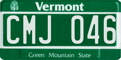 VT license plate CMJ046