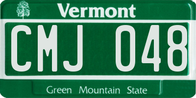 VT license plate CMJ048
