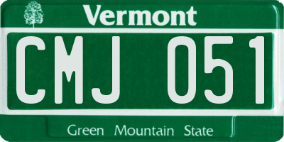 VT license plate CMJ051