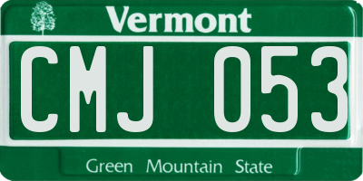 VT license plate CMJ053