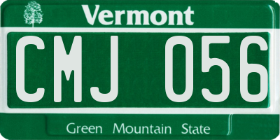VT license plate CMJ056