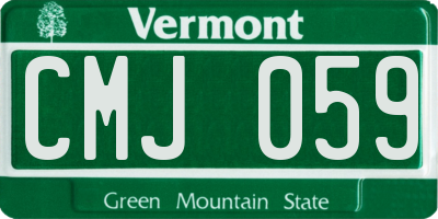 VT license plate CMJ059
