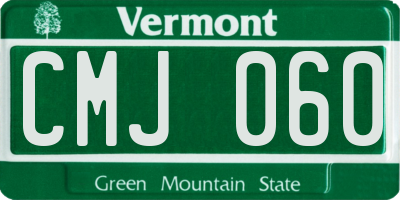VT license plate CMJ060