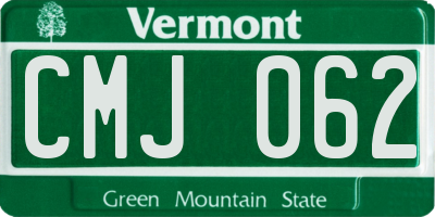 VT license plate CMJ062
