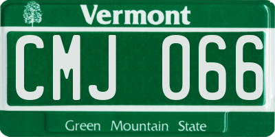 VT license plate CMJ066
