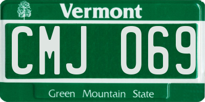 VT license plate CMJ069