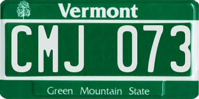 VT license plate CMJ073