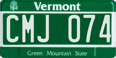 VT license plate CMJ074