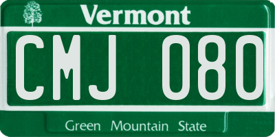 VT license plate CMJ080