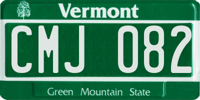 VT license plate CMJ082