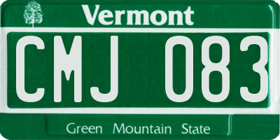 VT license plate CMJ083