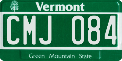 VT license plate CMJ084