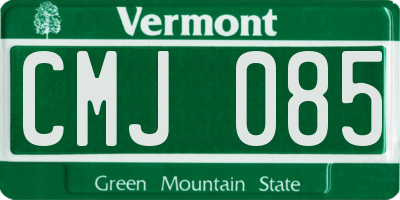VT license plate CMJ085