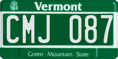 VT license plate CMJ087