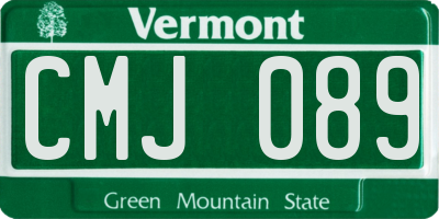 VT license plate CMJ089