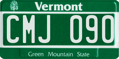 VT license plate CMJ090