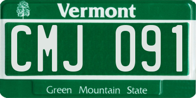 VT license plate CMJ091
