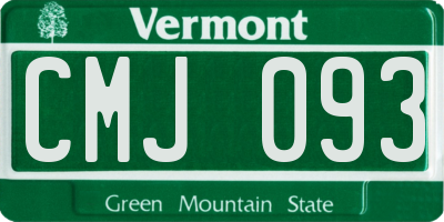 VT license plate CMJ093