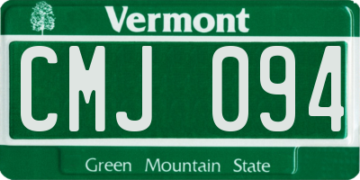 VT license plate CMJ094