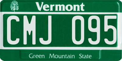 VT license plate CMJ095