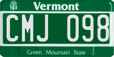 VT license plate CMJ098